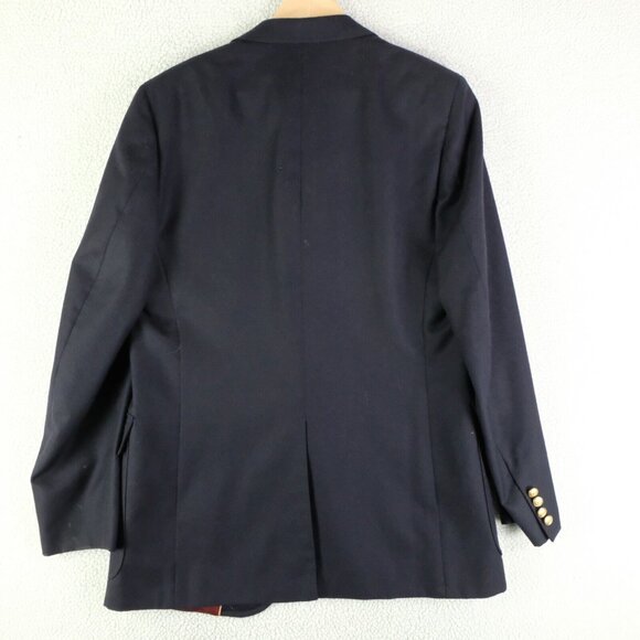Chaps Ralph Lauren Blazer Mens 42L Tall Navy Blue Gold Button Vented Vintage - Picture 5 of 16